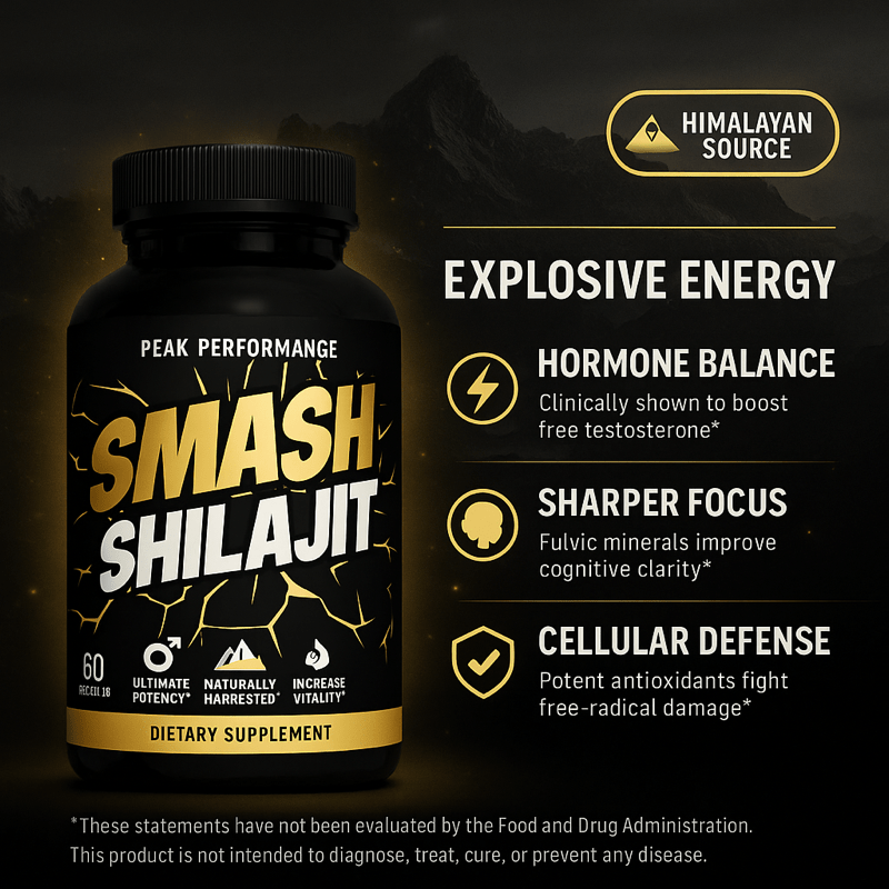 Smash Shilajit — Pure Himalayan Power, Optimally Potent - 199284748569 - Smash.com