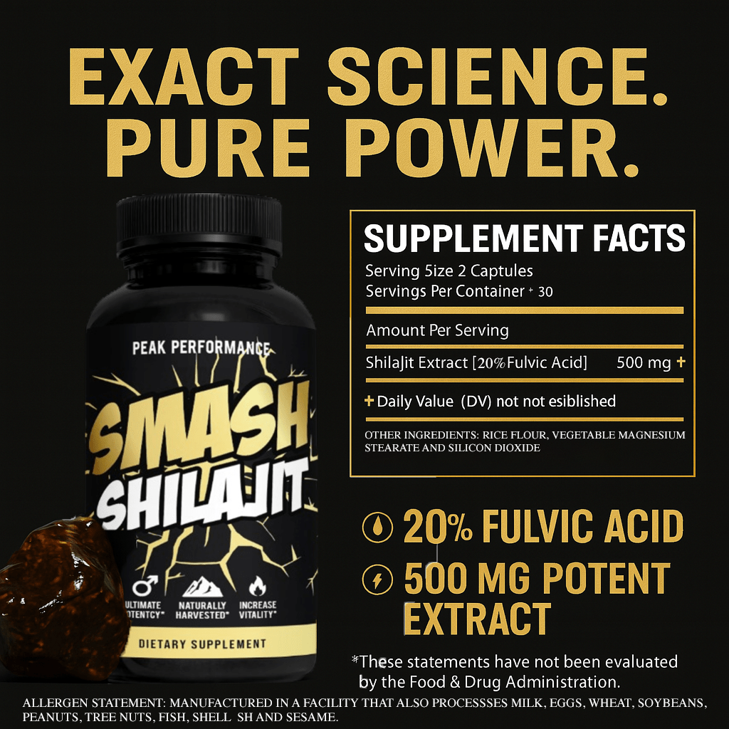 Smash Shilajit — Pure Himalayan Power, Optimally Potent - 199284748569 - Smash.com