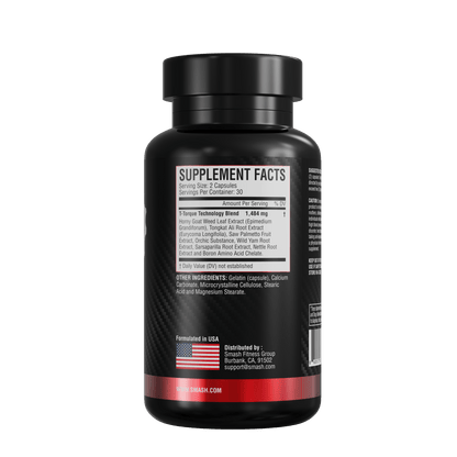 Smash Torque Testo Booster – Powered by T - Torque™ Technology for Men’s Peak Performance - 860012538485 - Smash.com