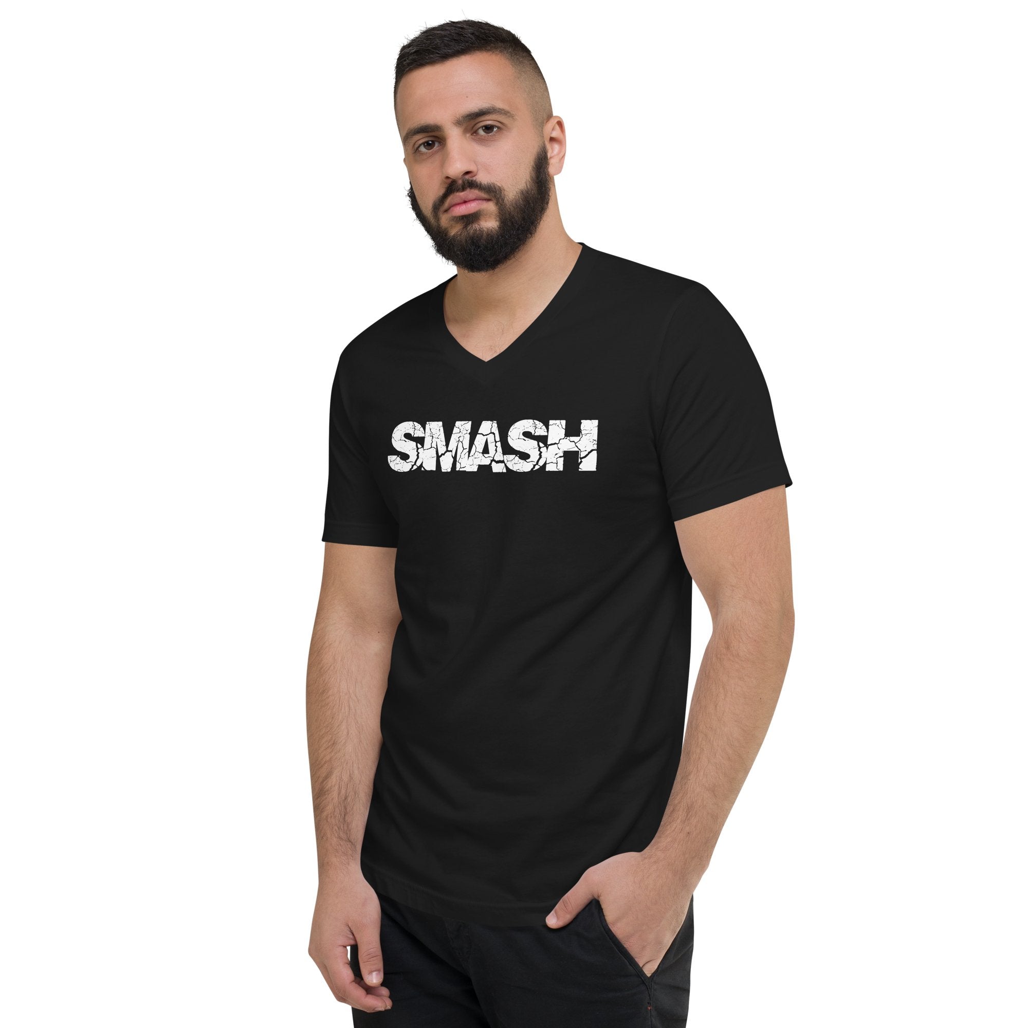 Unisex Short Sleeve V - Neck T-Shirt - Smash.com