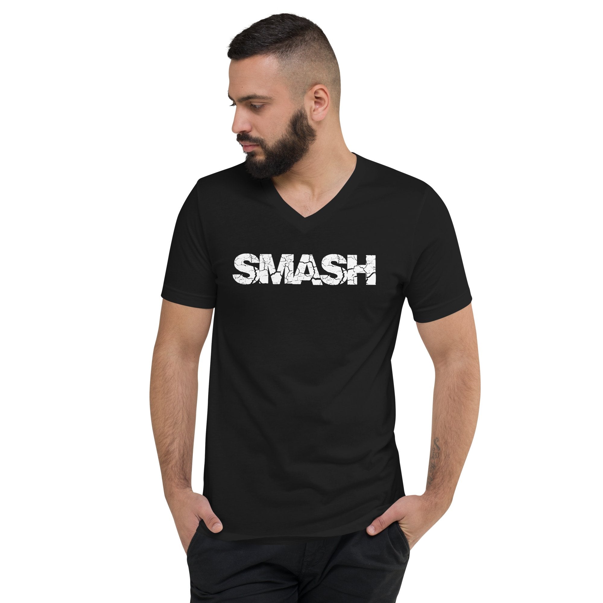 Unisex Short Sleeve V - Neck T-Shirt - Smash.com