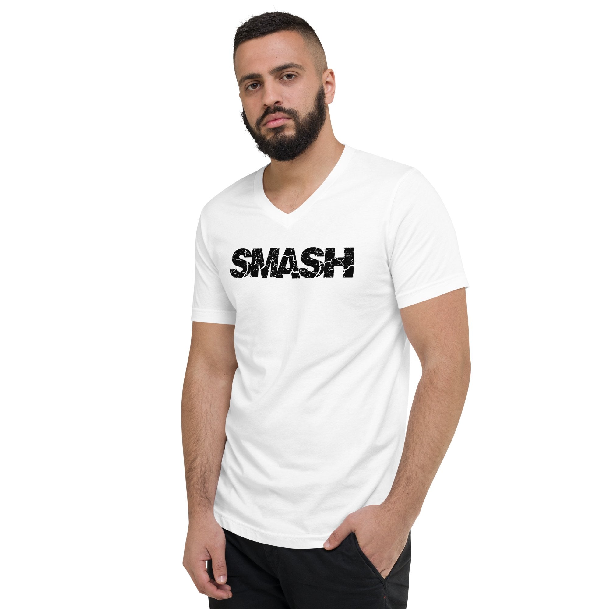 Unisex Short Sleeve V - Neck T-Shirt - Smash.com